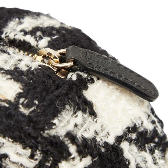 Chanel Coco Mark Chain Shoulder Bag Black White Tweed Leather Women's Chanel - Picture 8 of 10